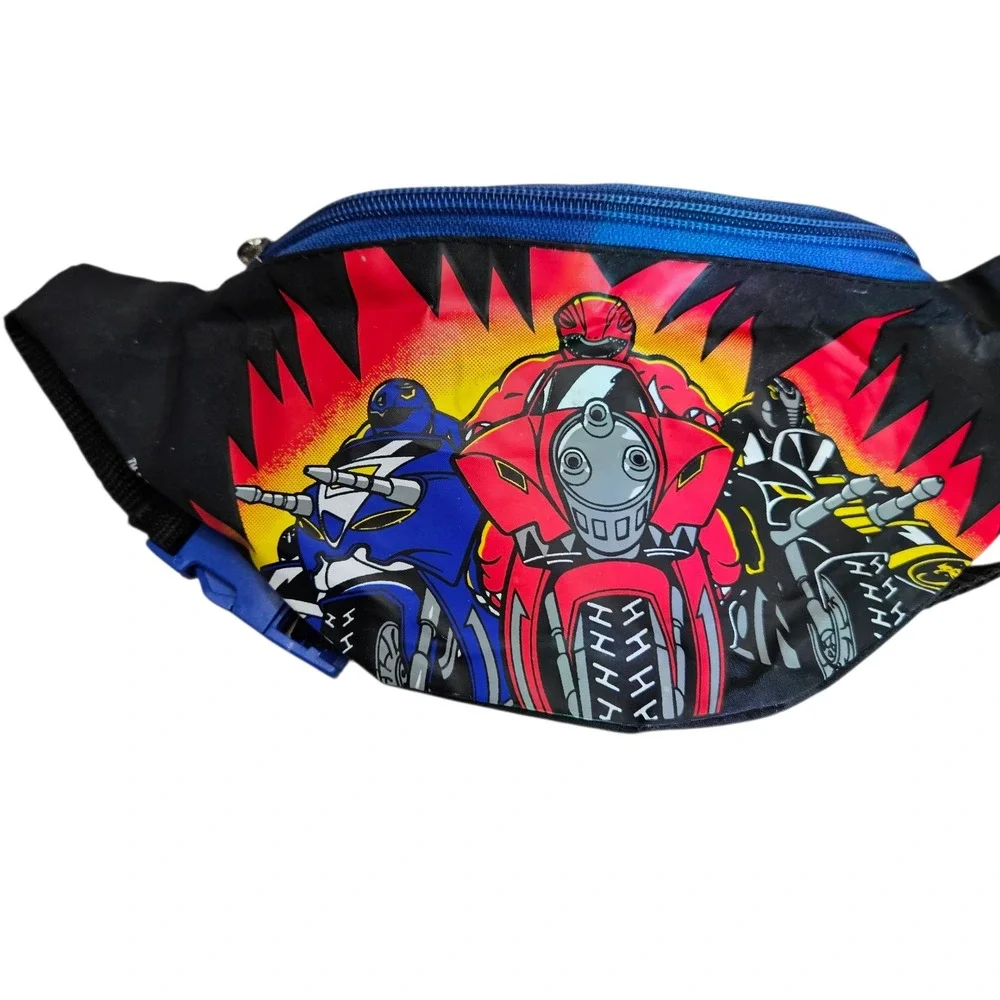 Mighty Morphin‎ Power Rangers Fanny Pack 90s Vintage Kids Black Cartoon